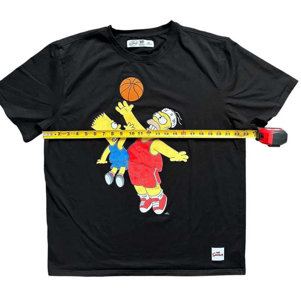 The Simpsons Homer & Bart Basketball Reach for the Clouds Shirt Size 2XL - Picture 5 of 8